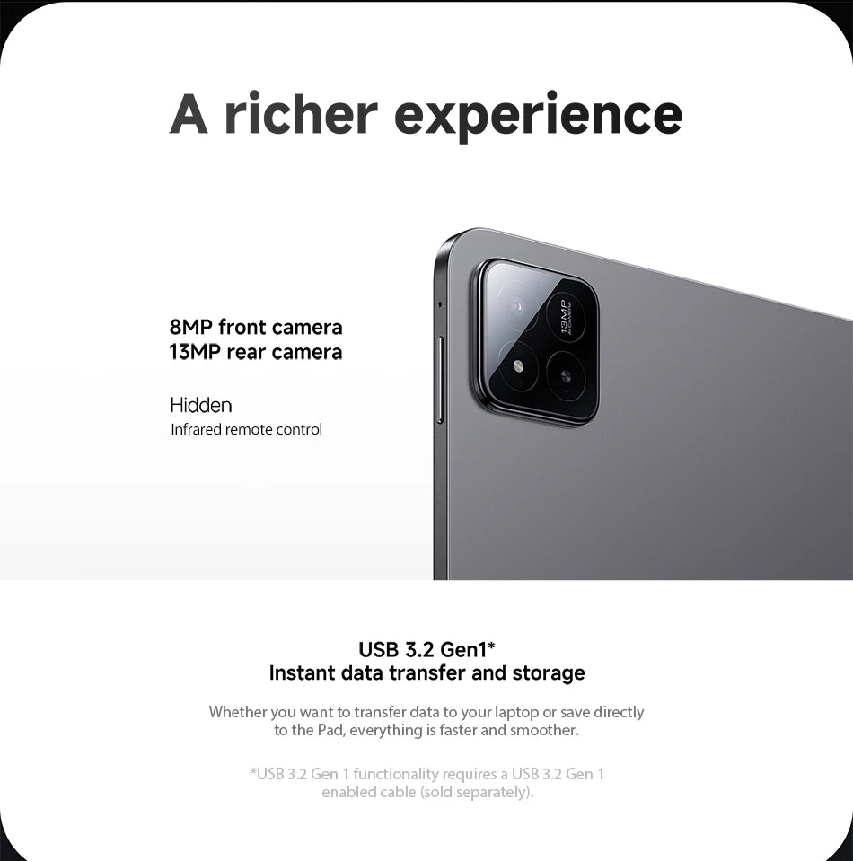 Global Version Xiaomi Pad 7 Mi Tablet 11.2" 3.2K 144Hz Display Adreno GPU 45W Turbo charge 8850mAh Snapdragon 7+ Gen 3