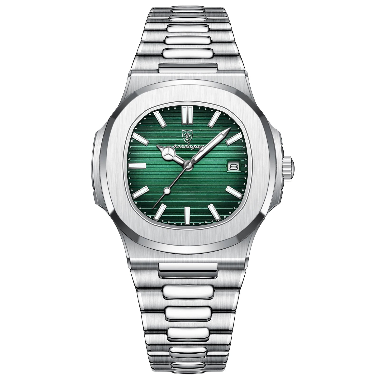 POEDAGAR Top Luxury Brand Man Watch Sports Waterproof Luminous Date Men Wristwatch Square Dial Quartz Men's Watches High Quality