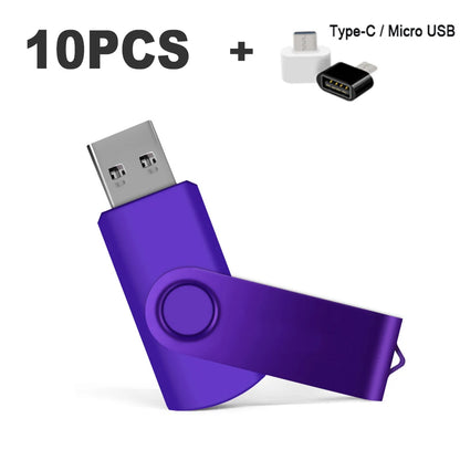 10PCS/lot Color USB Flash Drive 2.0 4GB 8GB 16GB Mini Memory Stick Pendrive 32GB 64GB 128GB USB Stick Flash Disk Free laser