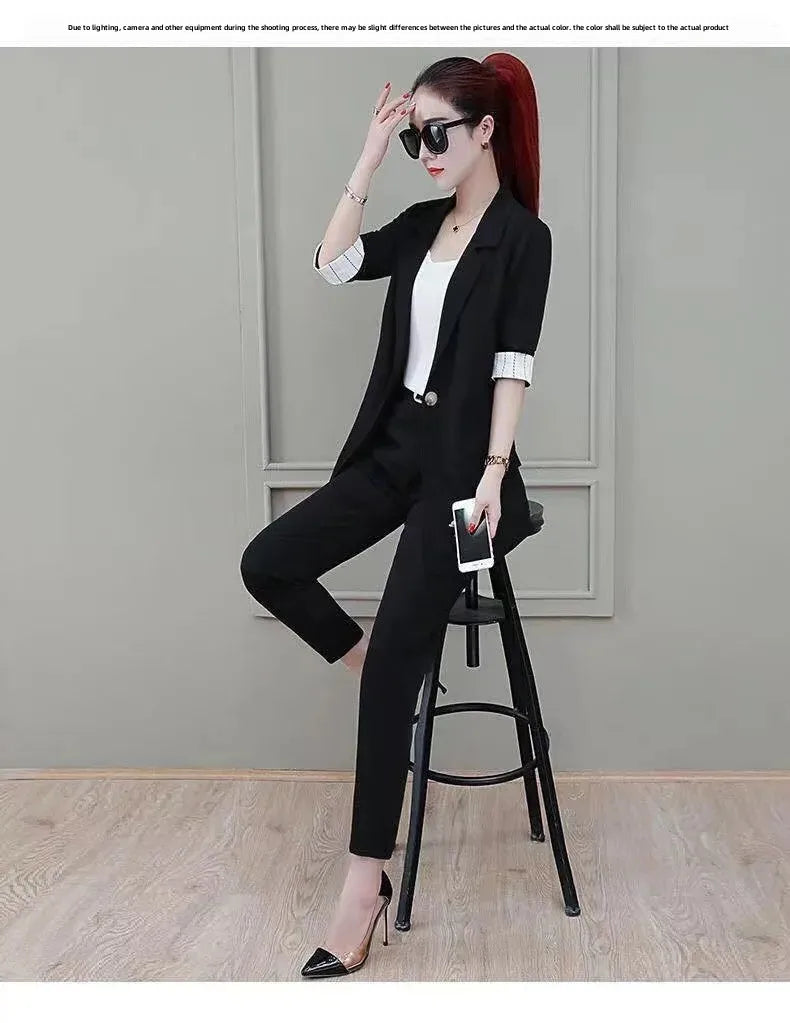 Spring Autumn Popular Women's Suit Set Three Pieces Fashionable Elegant Summer New Arrival Professional Clothing Outerwear