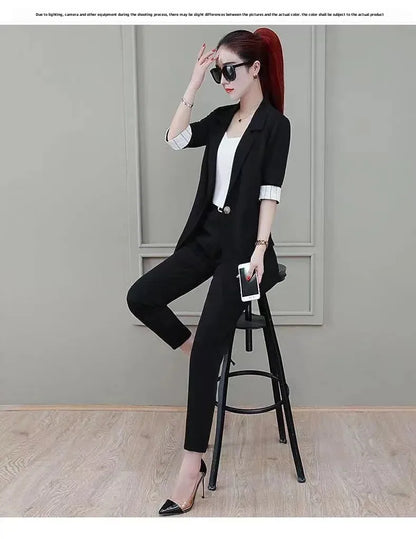Spring Autumn Popular Women's Suit Set Three Pieces Fashionable Elegant Summer New Arrival Professional Clothing Outerwear