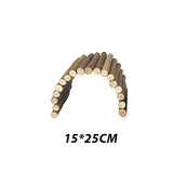Small Pet Molar Willow Branch Rabbit Accessories Hamster Molar Supplies Totoro Climbing Ladder Fence Arch Bridge Toy D9106
