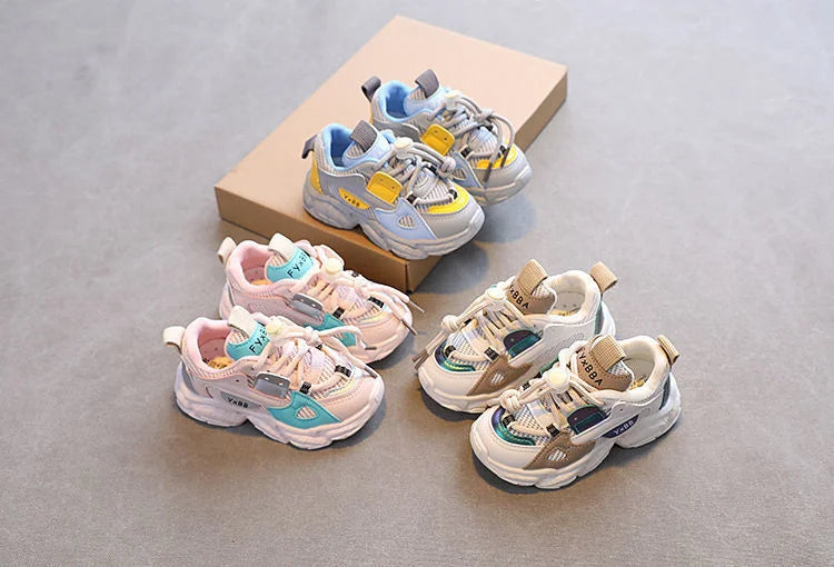 Zapatos para bebés y niños pequeños, talla 21-36, de malla transpirable, informales, antideslizantes