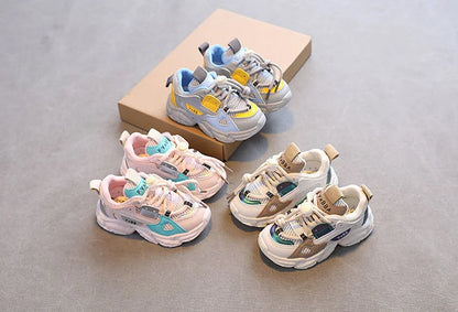 Zapatos para bebés y niños pequeños, talla 21-36, de malla transpirable, informales, antideslizantes