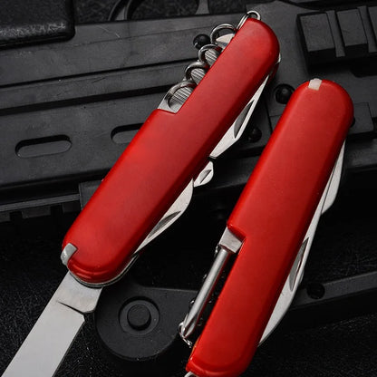 Swiss Army Knife Multi-functional Outdoor Portable Self-defense Folding Knife Tool Pliers Mini Knife Set