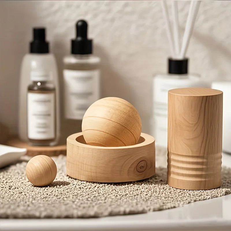 Difusor de Óleos Essenciais para Carro e Casa – Mini Difusor de Madeira com Fragrância Natural, Ideal para Quarto, Sala de Estar e Banheiro