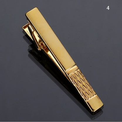 New Metal Silver Color Tie Clip For Men Wedding Necktie Tie Clasp Clip Gentleman Ties Bar Crystal Tie Pin For Men's Accessories