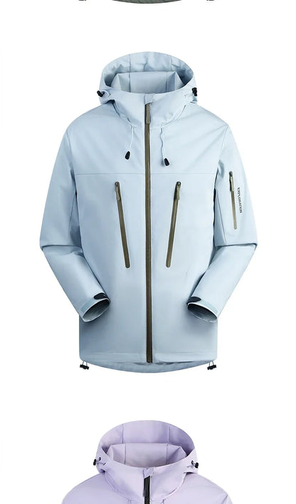 Spring Autumn Men's Windbreaker Fashion Outdoor Mountaineering Travel Windproof Waterproof Hooded Jacket Slim Fit Versatile Coat