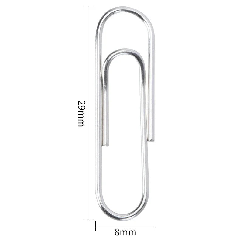 50/100/200PCS Metal Paper Clips Binding Clip Home Office Storage Supplies Anti Lost Mini Bookmark Planner Marking Paperclips