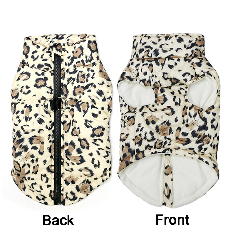 Padded Winter Warm Dog Clothes Waterproof Pet Vest Zipper Jacket For Small Medium Large Dogs Pug Chihuahua French Bulldog Coat