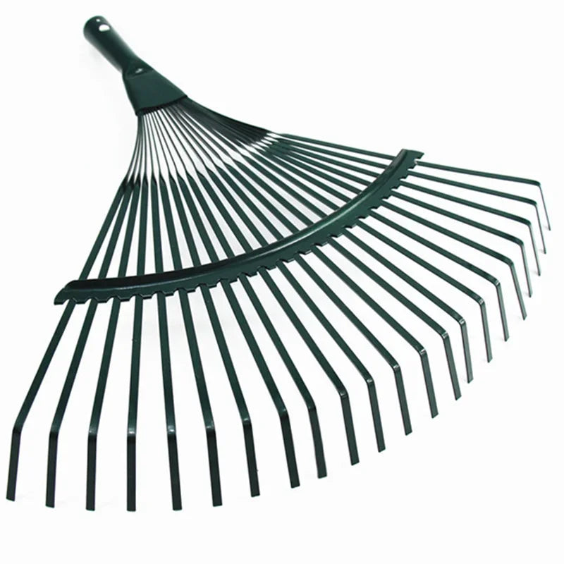Realmote Rake 22 Toothed Rake Dead Leaf Rake Steel Wire Garden Gardening Tools Agriculture