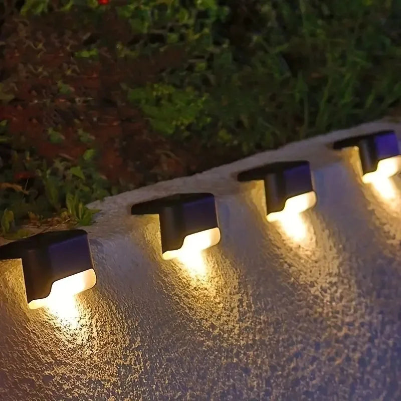 16 PCs Solar Outdoor Deck Lights Commercial Street LED Step Lights suitable for balconies terraces stairs fences lanes paths