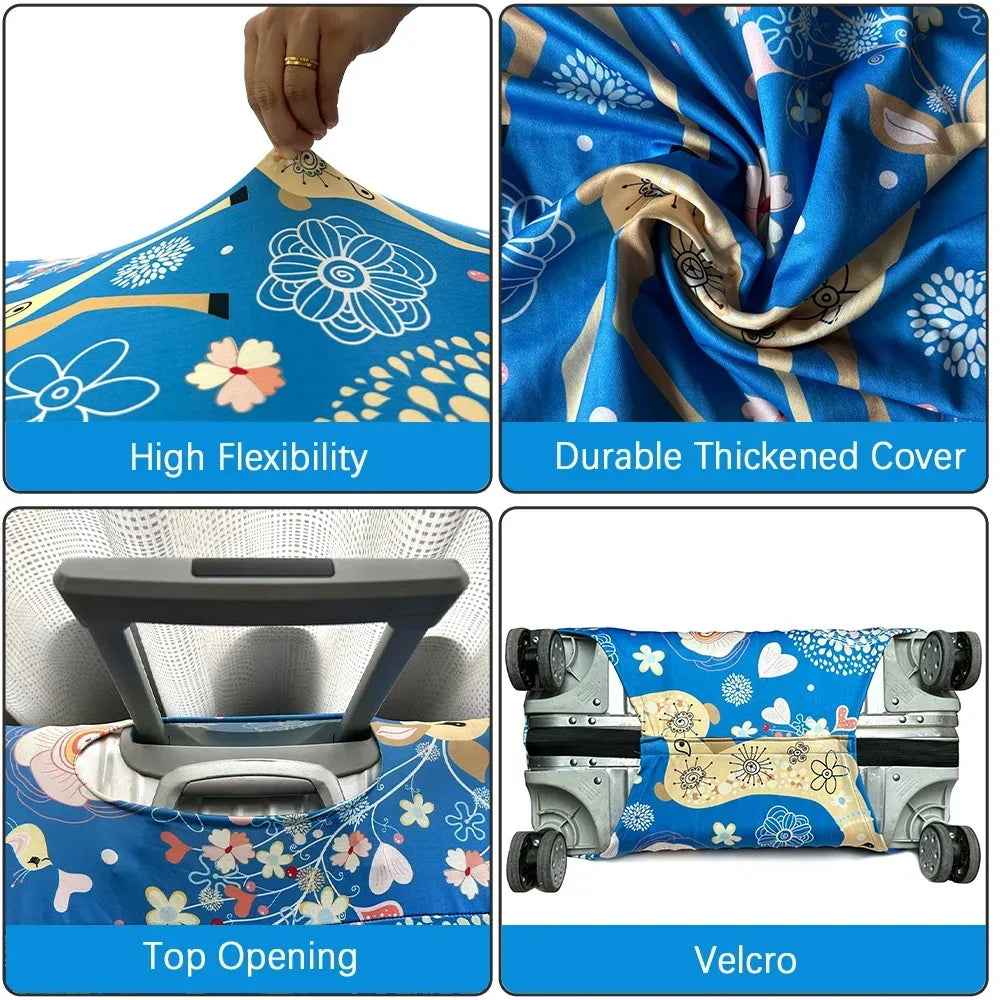 Suitable for 18-32 Inch Luggage Cover Elastic Fabric Luggage Protection Cover Luggage Dust Cover and More