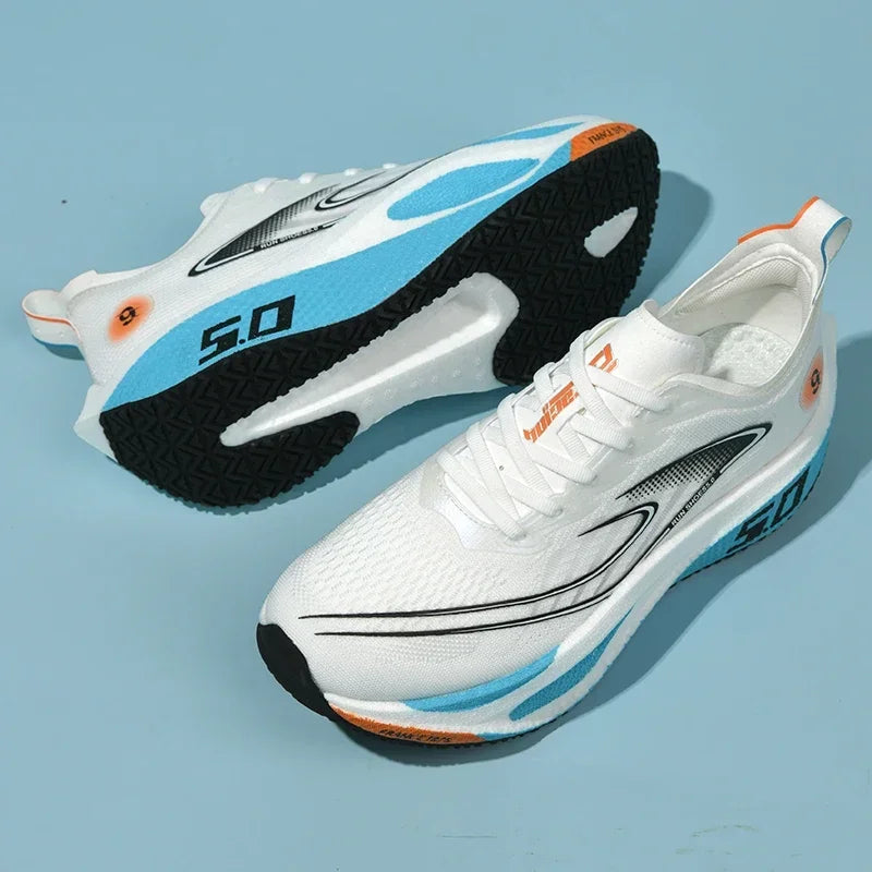 Unisex 2025 Full Carbon Plate Running Shoes Professional Marathon Racing Lightweight Bounce Cushion Breathable Sports Sneakers
