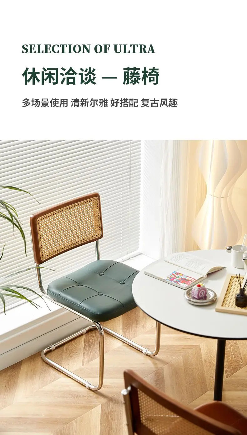 Mid-Century Modern Dining Chairs with Metal Frame, Multiple Styles Leisure chair for Kitchen, Living Room, Office , Muebles
