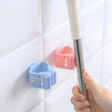 2/4/5/10Pcs Wall Mounted Mop Organizer Holder Adhesive Broom Hanger Hooks Bathroom Kitchen Storage Racks Home Accessories