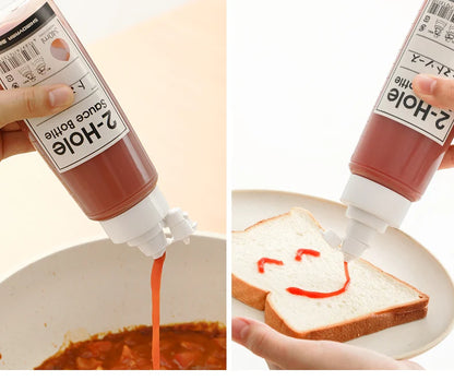 SHIMOYAMA 340ml Sauce Bottle Condiment Squeeze Bottles for Ketchup Mustard Hot Sauces Honey Dispenser Gravy Cruet Kitchen Gadget