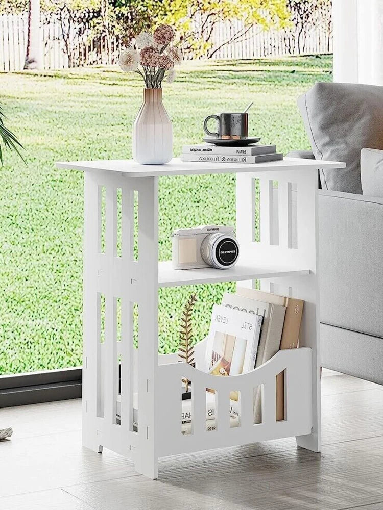 Mesita de noche de estilo europeo Simple, mesa auxiliar para sofá, mesita de noche extraíble para dormitorio, mesitas de noche huecas, muebles