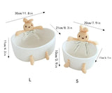 cartoon style weave sundries Storage Baskets household cosmetic hairpin Organize deposit container child toy classification case
