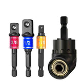 Impact Grade 105 Degree Right Angle Drill Extension for Screwdriver Bit Power Hand Tool Part Nut Attachment