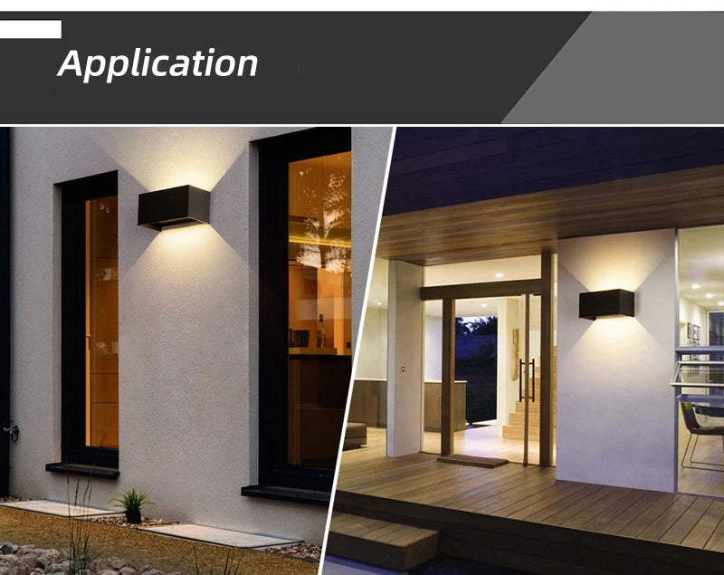 LED Wall Lamp Outdoor Waterproof IP65 Interior Wall Light Porch Garden Lights Living Room Street Corridor Stairs Lighting 24W