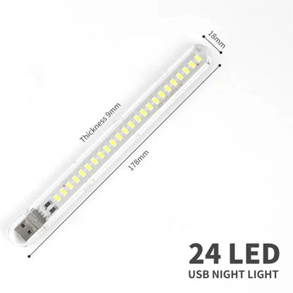 10 pces usb led luzes do livro 2-24leds smd 5630 5730 lâmpada led 5v entrada de energia branco 5000-6500k branco quente 3000-3500k usb luz noturna