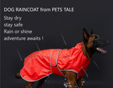 Waterproof Dog Raincoat with Reflective Strips and Adjustable Hood - Red, Yellow, Navy Blue