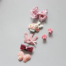 Juego de pinzas para el pelo con dibujos animados para niña, accesorios para la cabeza, pinzas cruzadas para el pelo, pasadores, 7 piezas 