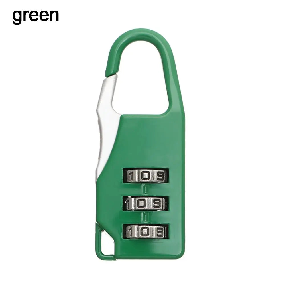 Bags Baggage Door Padlock 3 Dial Digit Combination Secret Safe Code Password Locks Bookbag Anti-theft Backpack Zipper Padlock