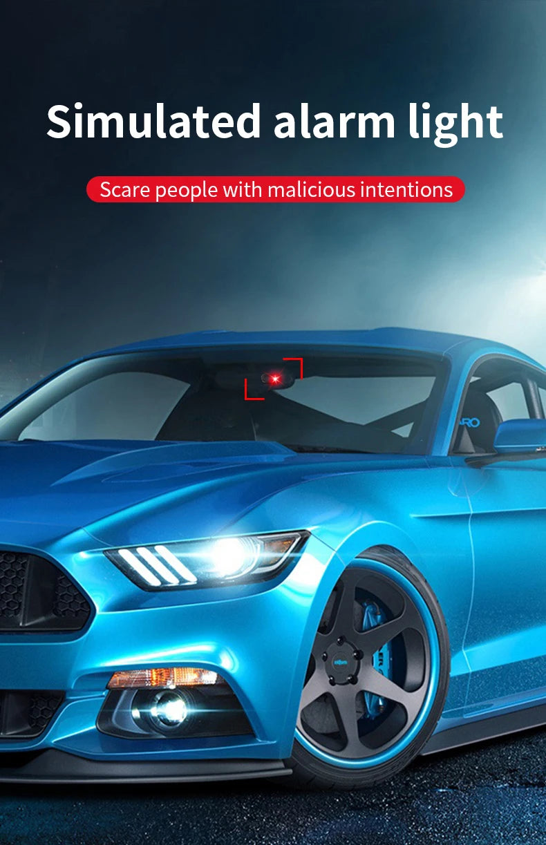 Car Fake Security Light Solar Powered Simulated Dummy Alarm Wireless Warning Anti-Theft Caution Lamp LED Blue/Red Flashing Light