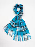 Bufanda tipo chal para hombre con tacto de cachemira cálido a cuadros de Edimburgo, bufanda a cuadros escoceses de estilo preppy