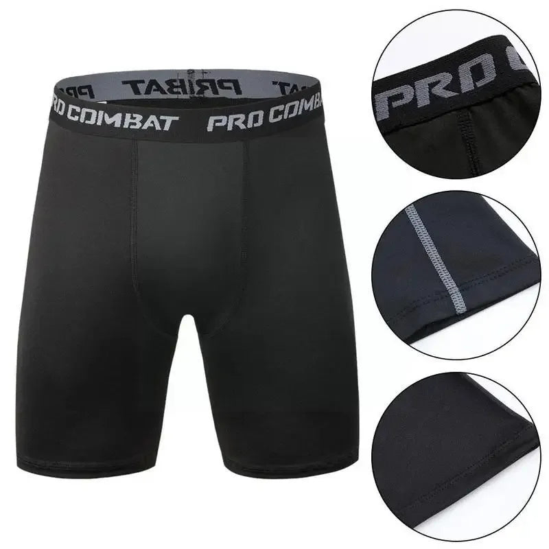 Sports New Men's Bodybuilding Shorts, Fitness Compression Tight Shorts, Sports Men's Muscle Active Elastic Tight Shorts