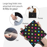 Custom Recycling Classic Black And White Polka Dot Shopping Bag Women Tote Bag Portable Grocery Shopper Bags
