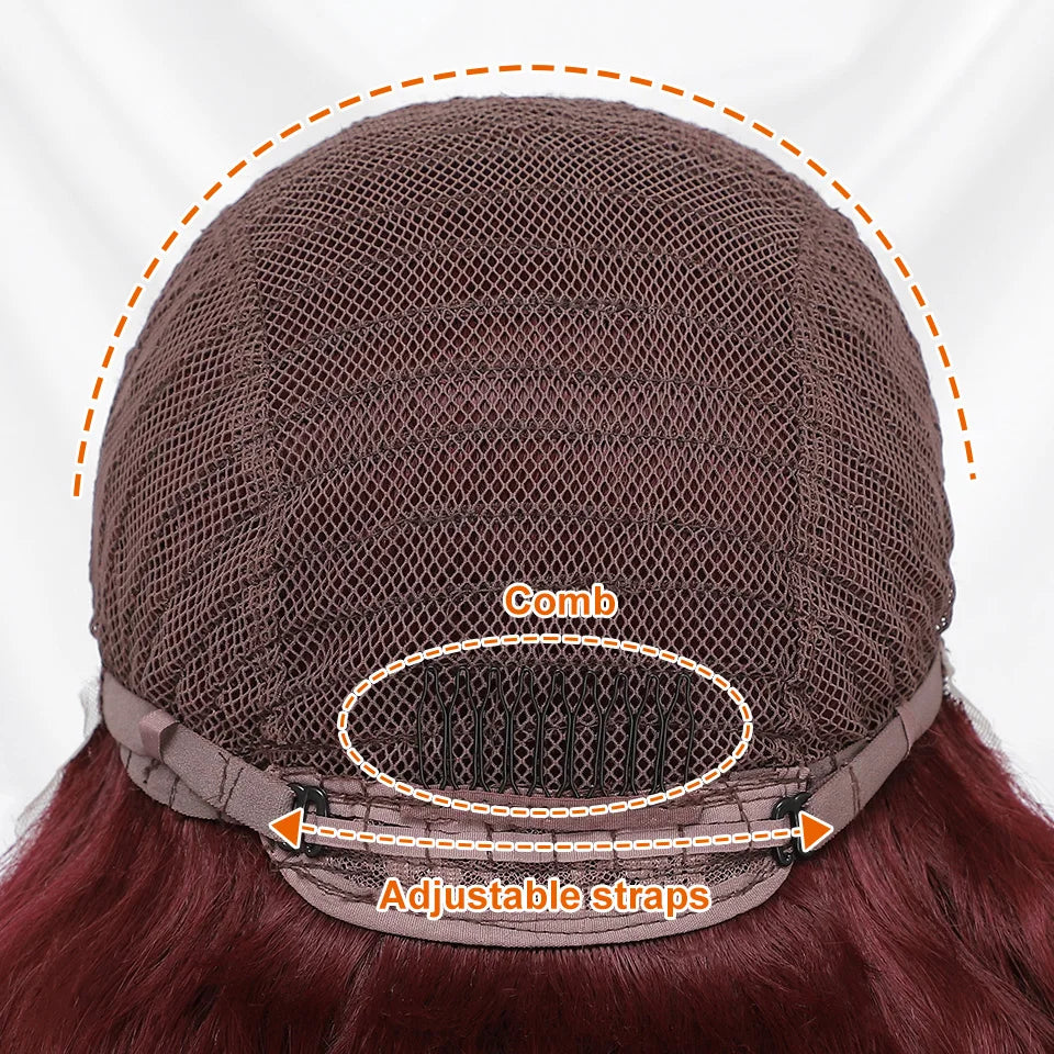 Black Brown Curly Wig Synthetic Lace Front Wigs For Women Blonde Orange Female Lace Wig 13X4.5X1 Cosplay Hair Daily Use