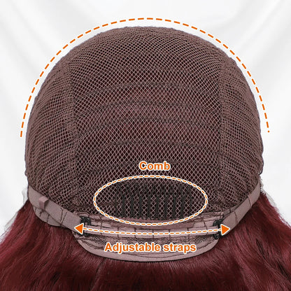 Black Brown Curly Wig Synthetic Lace Front Wigs For Women Blonde Orange Female Lace Wig 13X4.5X1 Cosplay Hair Daily Use