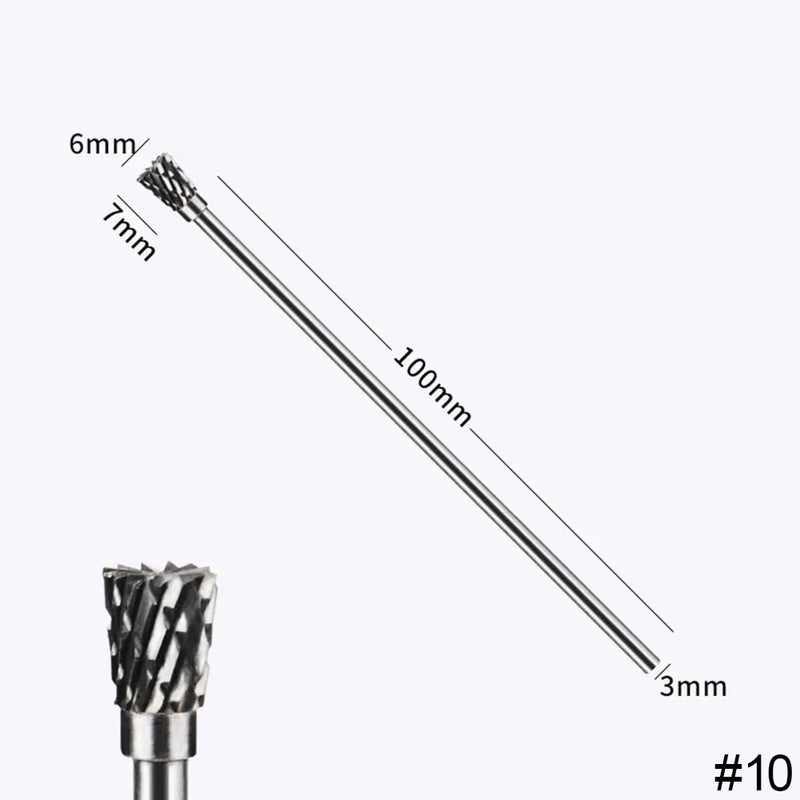 Extra Long 100mm Rotary Rasp File Carving Grinder Abrasive Tools Carbide Burr Alloy Bits Milling Cutter Drill For Metal Wook
