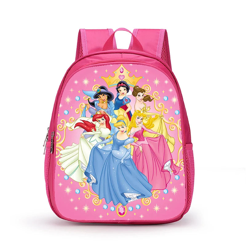 12 Inch Disney Snow White Princess School Bags for Kindergarten Children kids School Backpack for Girls Boys Cartoon Backpacks