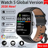Watch 5 Smart Watch Global Version Men Women HD AMOLED Screen Heart Rate Bluetooth Call GPS Track Waterproof Sports Smartwatches
