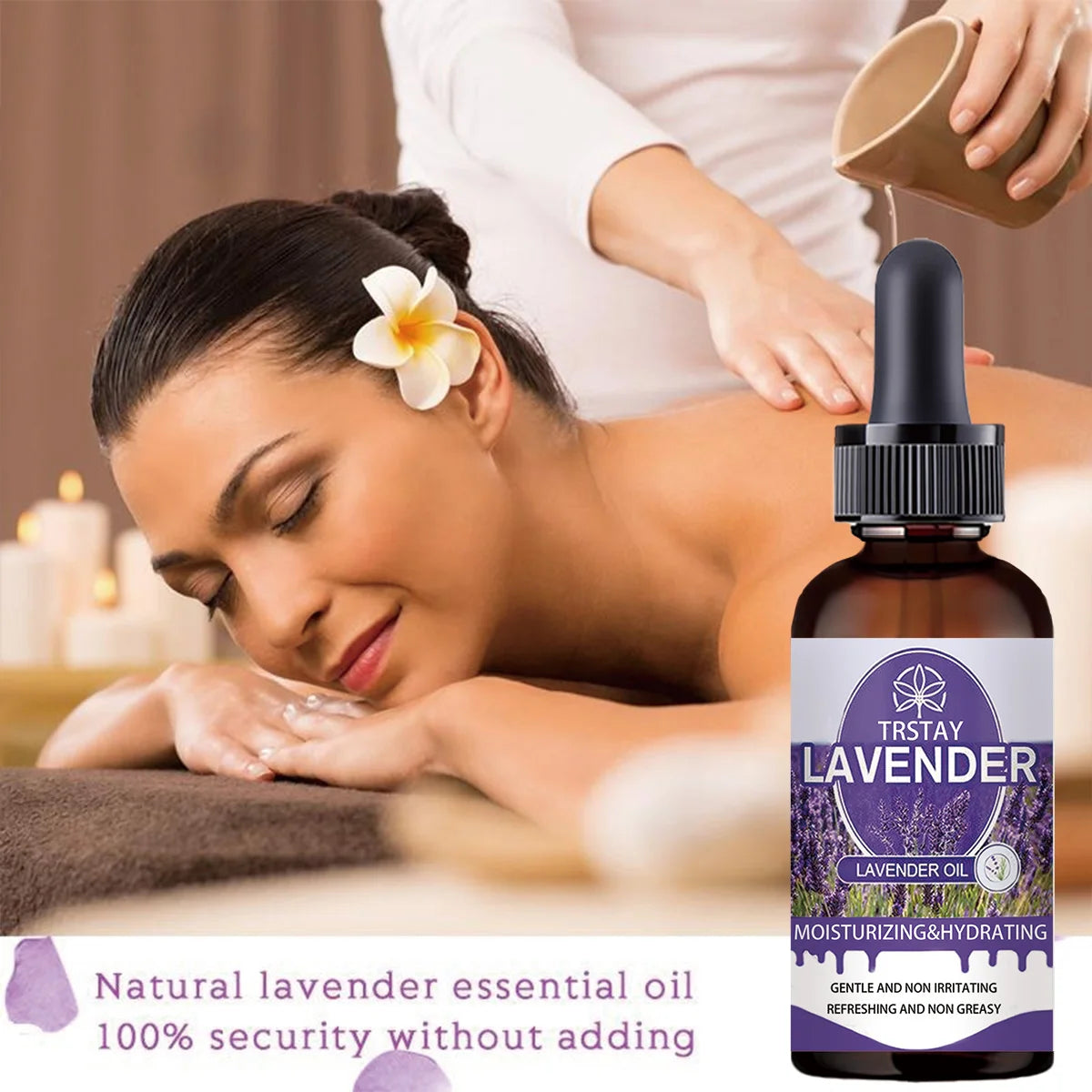 The Latest Pure Natural Plant Essential Oil Rose Lavender Massage Essential Oil Protects The Skin Fresh Air Relieves Stress