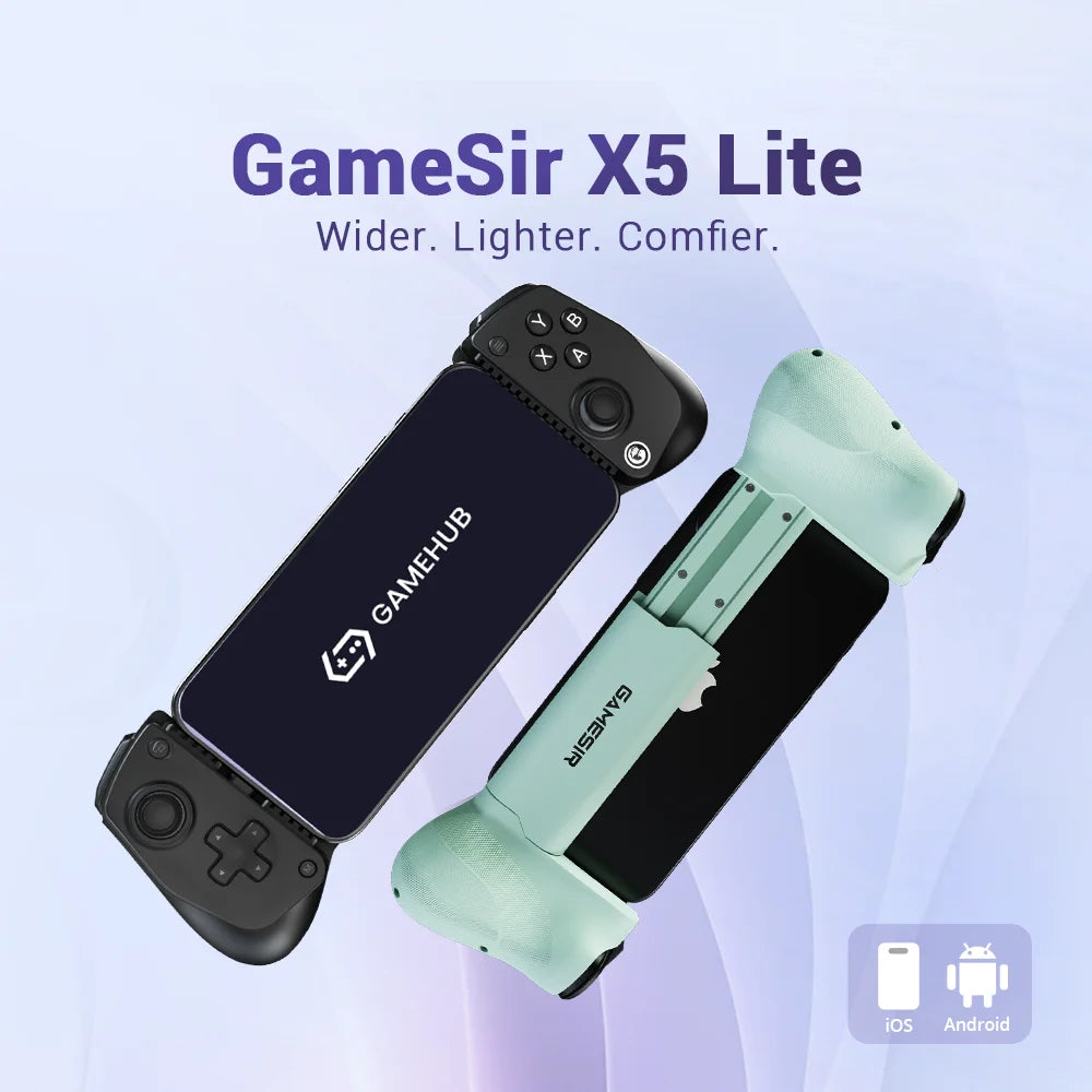 GameSir X5 Lite Mobile Phone Gamepads for iPhone 16 15 Series iPad Mini Android Tablet Controller Hall Effect Joysticks Design