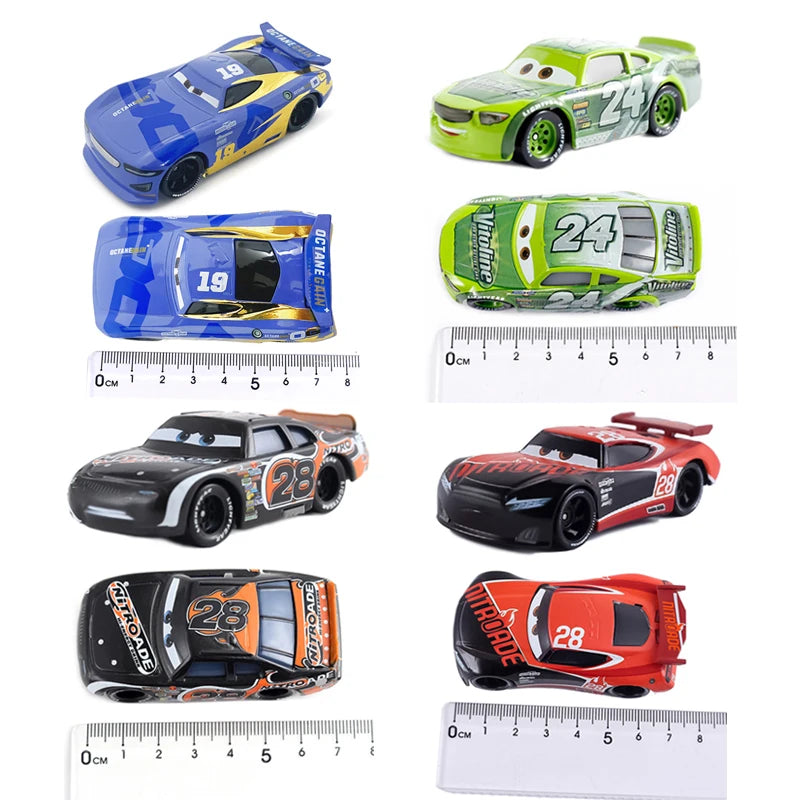 Disney Pixar Cars 3 Lightning McQueen No19 Poppy Racing Family Family Jackson Storm Ramirez Die Cast Metal Alloy Kids Gifts