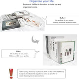 1Pcs Clear Acrylic Bookends Non-Skid Book End for School Library and Desktop Organizer, Acrylic Book Ends for Book Shelves