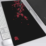 Japan Cherry Blossom Mouse Pad XXL Gray Laptops Gaming Deskmat Sakura Mousepad Anime Office Carpet Gamer Keyboard Computer Desks
