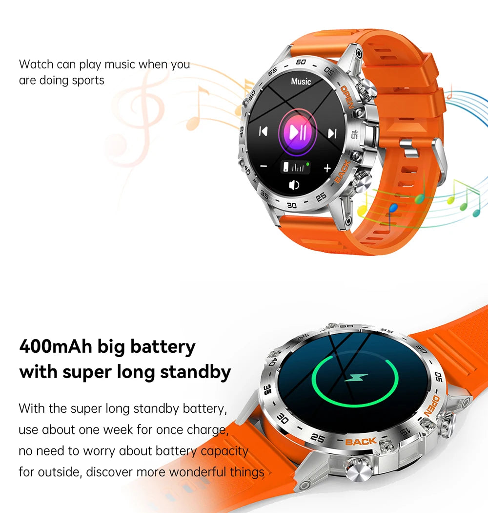 MEVADEN 1.39 inch Bluetooth Call Smart Watch Men Sports Fitness Tracker Watches IP67 Waterproof Smartwatch for Android IOS MD52