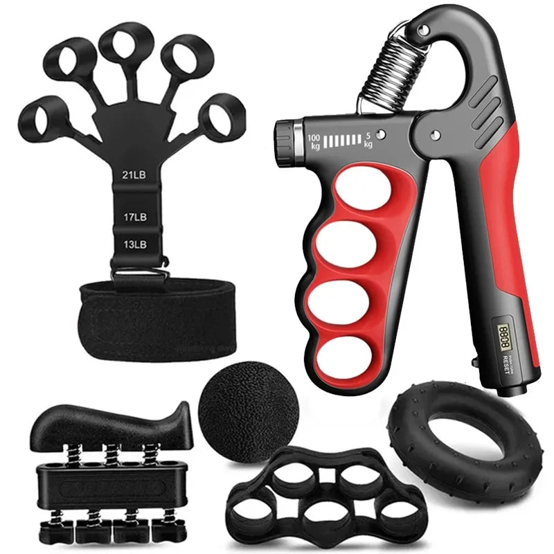 Nuevo Entrenador de fuerza de agarre de 5-100KG, expansor de muñeca, resistencia ajustable, entrenamiento de gimnasia, pinza de mano para construcción muscular