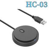 HCSTVCON Microphone Omnidirectional Video Conference Mini Portable 360° Voice Pickup USB Plug for Meeting Business Online Live