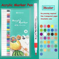 12-80Colors Acrylic Paint Pens Markers for Rock Painting Water Based Paint Markers Ceramic Easter Egg Glass Wood Manga DIY Gift