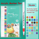 12-80Colors Acrylic Paint Pens Markers for Rock Painting Water Based Paint Markers Ceramic Easter Egg Glass Wood Manga DIY Gift