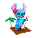 Anime Stitch Building Blocks Angel Scrump Guitar Holding Book Stitch Model Assembled Toys Children's DIY Mini Brick Figure