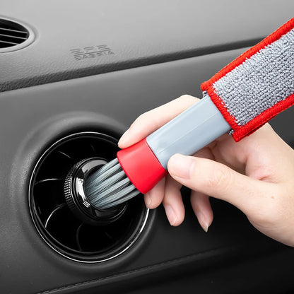 Car Wash Double Head Brushes, Limpeza de ventilação, Condicionador, Grelha, Espanador, Limpe, Auto Detalhamento Cleaner, Ferramentas de limpeza Interior do carro